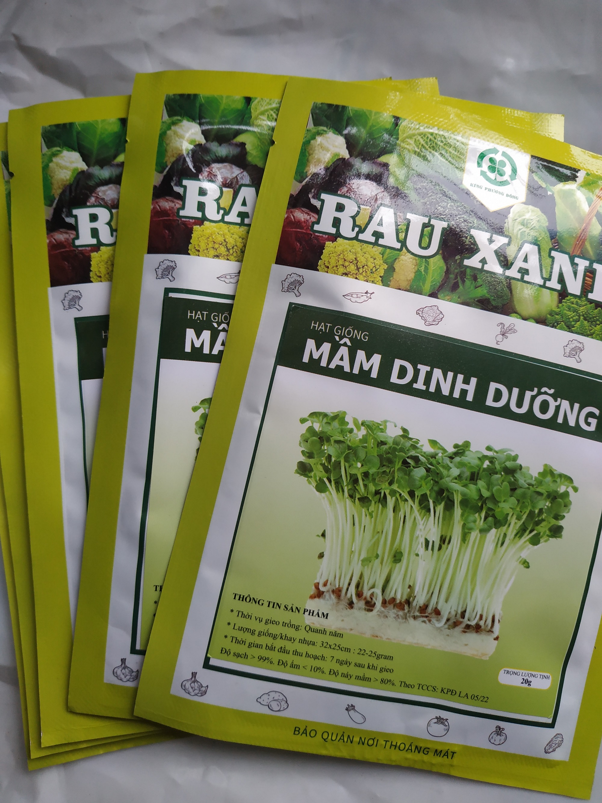 Combo 10 gói Hạt giống MẦM DINH DƯỠNG - gói 20 gram