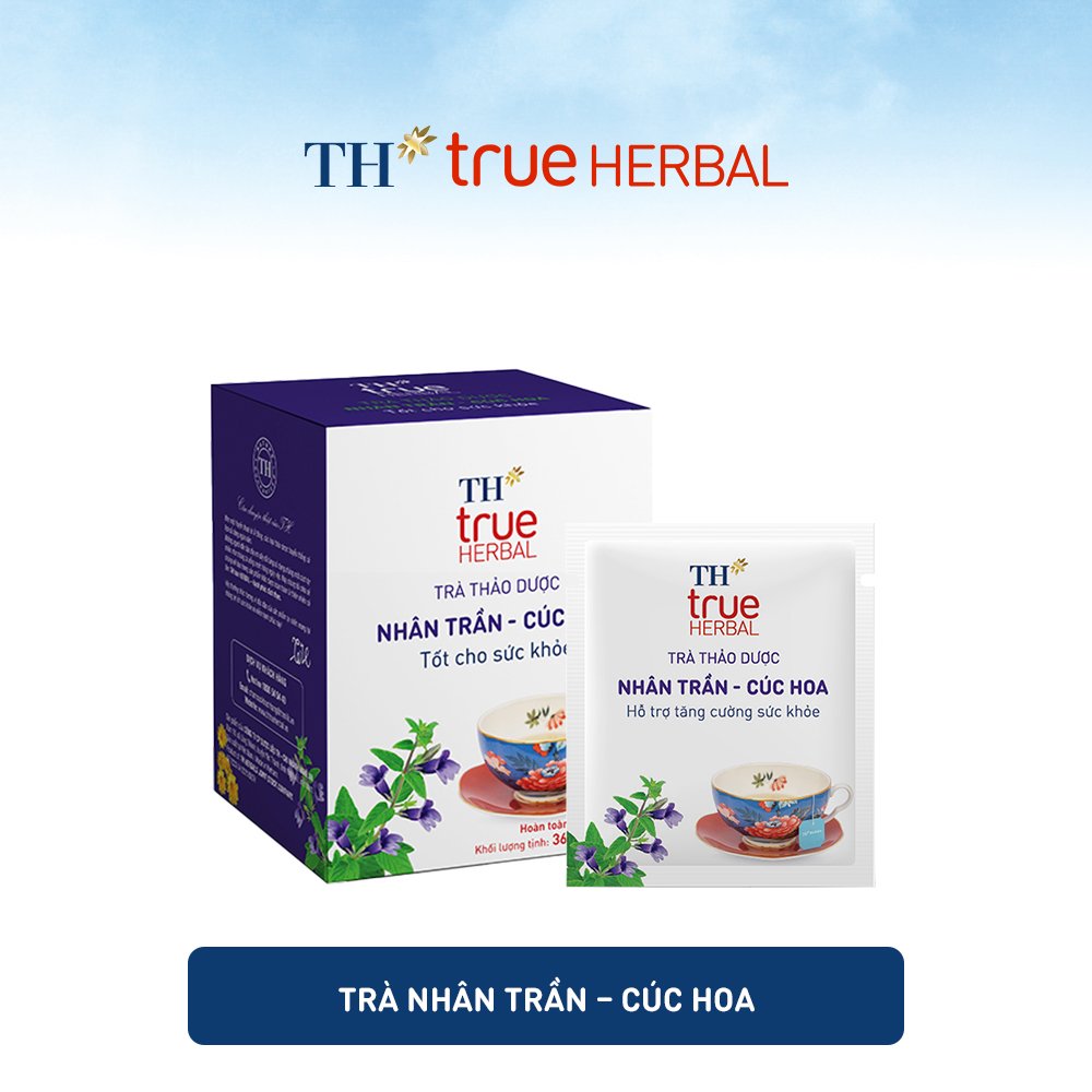 Bộ 2 hộp Trà thảo dược Giảo cổ lam – Linh chi &amp; Trà Nhân trần – Cúc hoa TH True Herbal (40 gói)