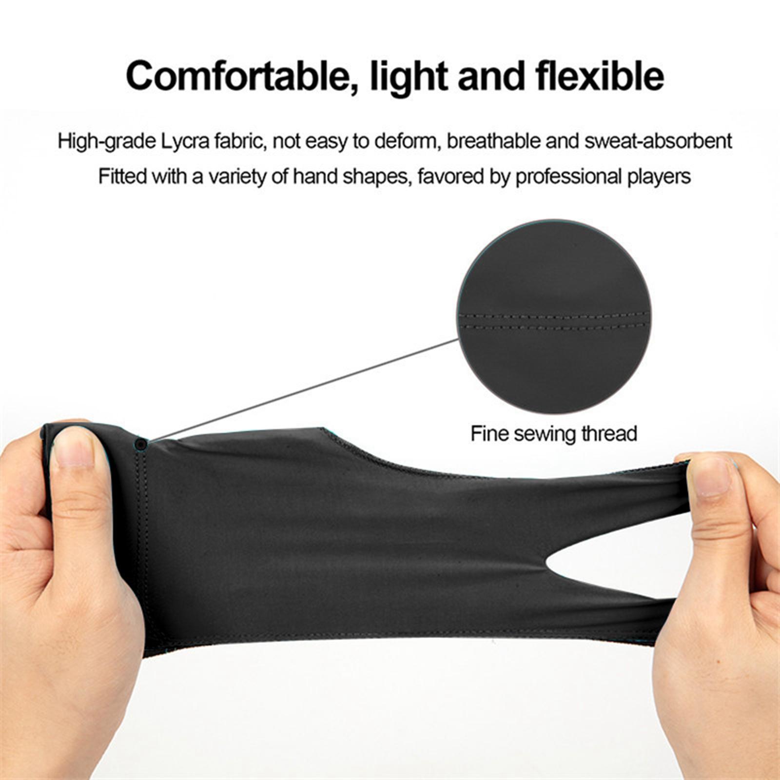 Anti Skid 3 Finger Billiards Gloves, Professional Elastic for Player Glove Snooker Cue Pool Glove