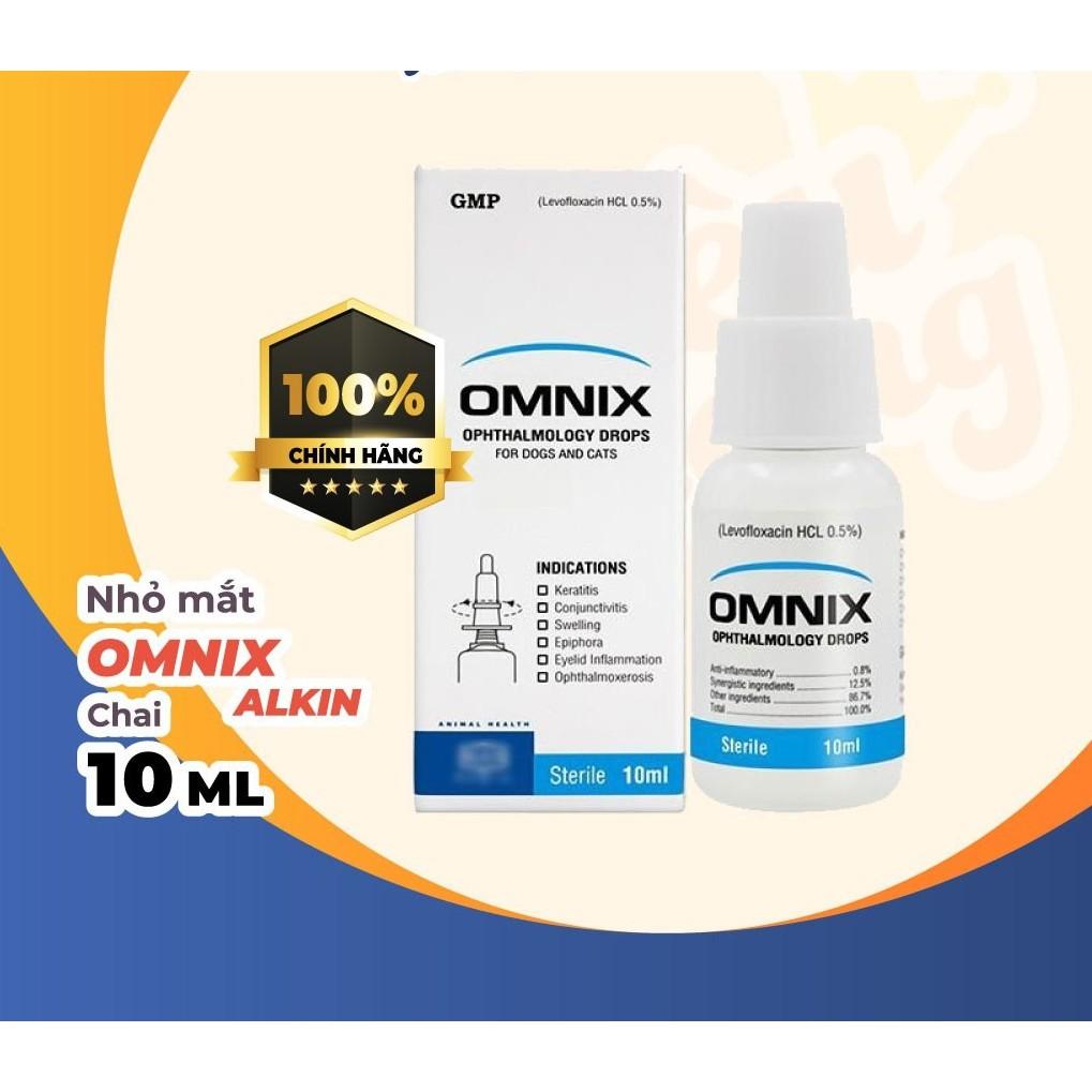 CHAI NHỎ MẮT CHO CHÓ MÈO THÚ CƯNG Omnix Trị các bệnh về mắt Chai 10ml Xuất xứ từ Anh Quốc