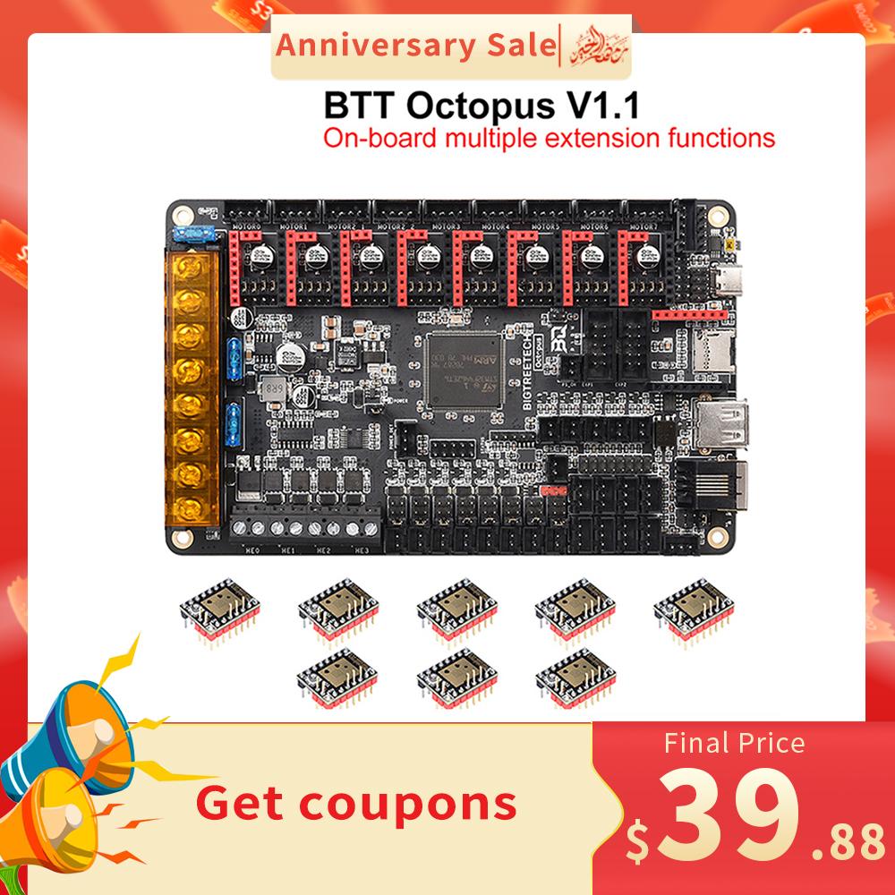 BIGTREETECH Bạch Tuộc V1.1 BTT Bo Mạch Chủ 3D Máy In Phần V2.2 TMC5160 TMC2209 Ender 3 V2 Pro Cho Voron 2.4 Bộ Dụng Cụ