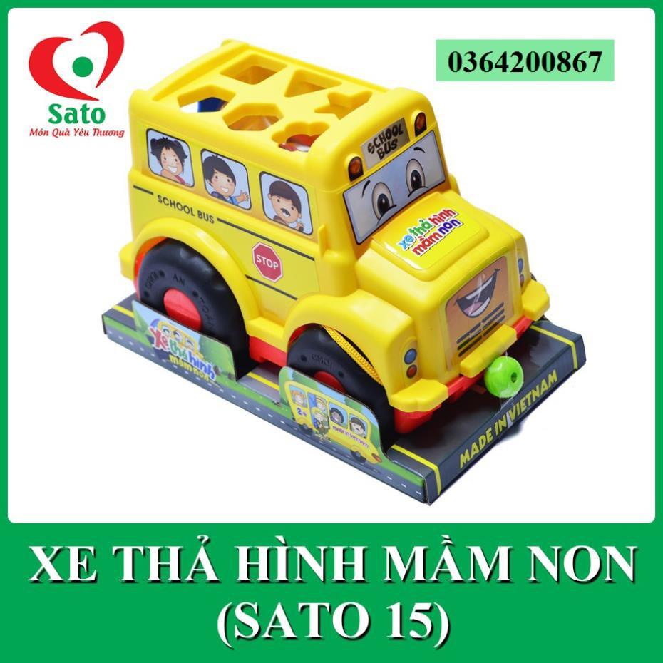 Đồ chơi XE THẢ HÌNH MẦM NON Sato 4 trong 1 hàng Việt Nam