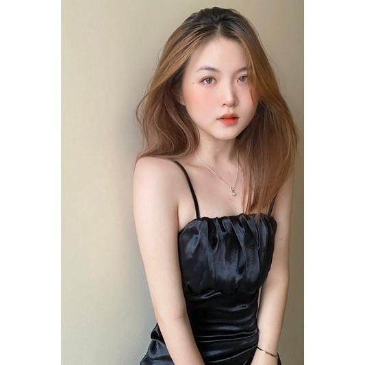 VIDEO-ẢNH THẬT- Đầm body lụa 2 da nhiều màu 2 day nhúng thân Nana