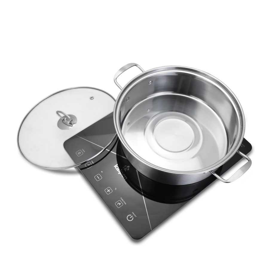 Bếp từ đơn cao cấp Kalpen ICK-1616 công suất 2200W tặng Nồi Inox 28cm -Hàng chính hãng