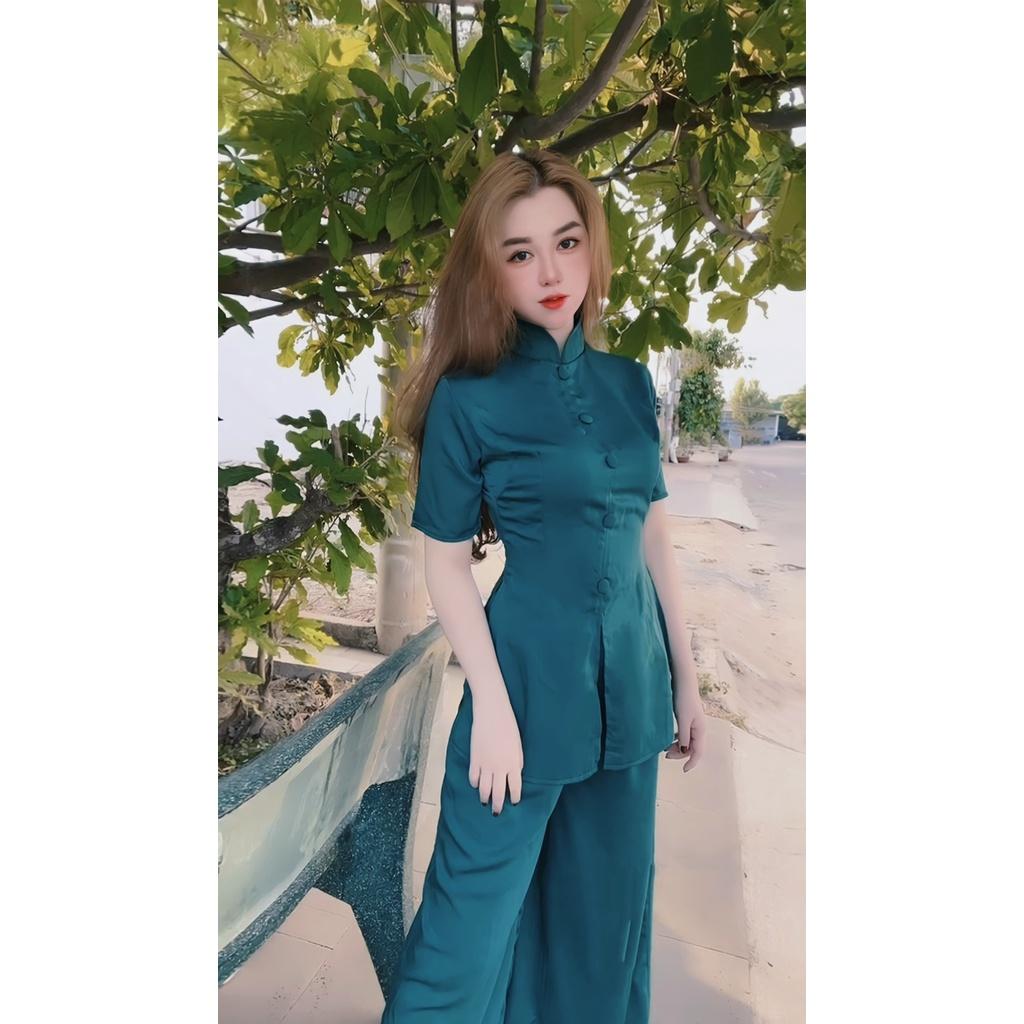 ĐỒ LAM ĐI CHÙA THIẾT KẾ CAO CẤP SJ23 Cúc Vải