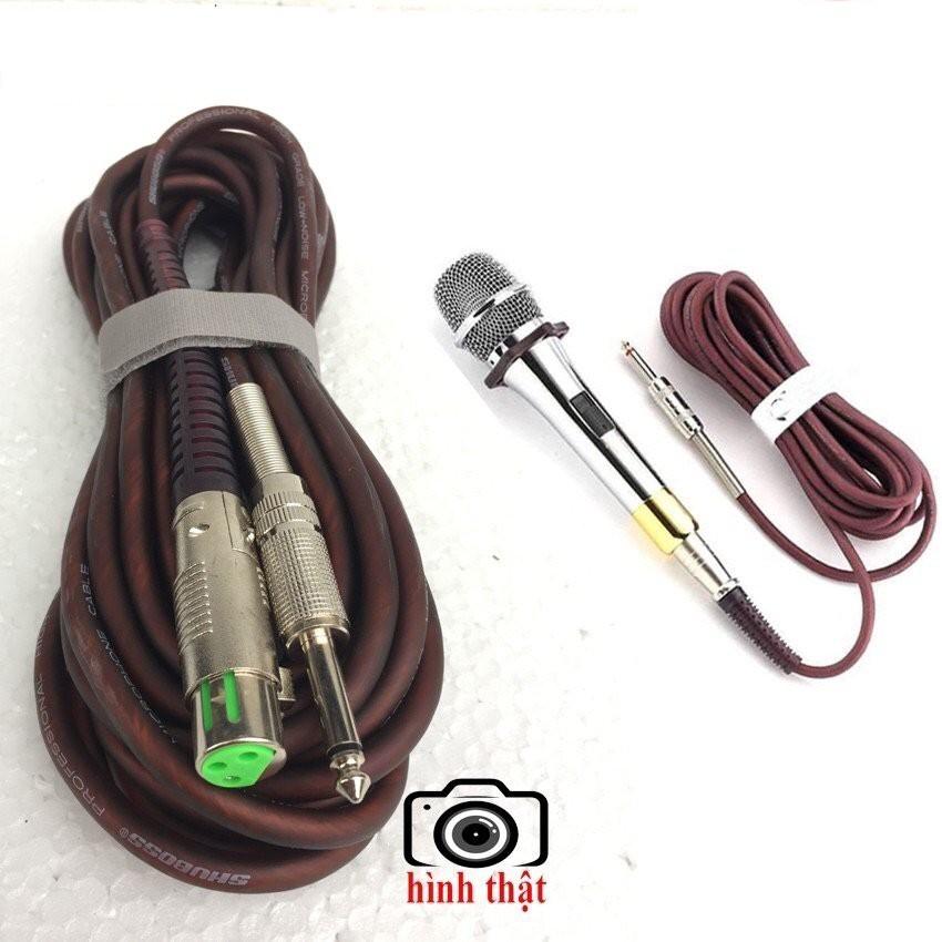 Dây Micro Karaoke dài 8M Shuboss cáp canon cái XLR ra đầu 6 ly đực 6.5mm dây chống tạp âm nhiễu cực tốt cho dàn Karaoke