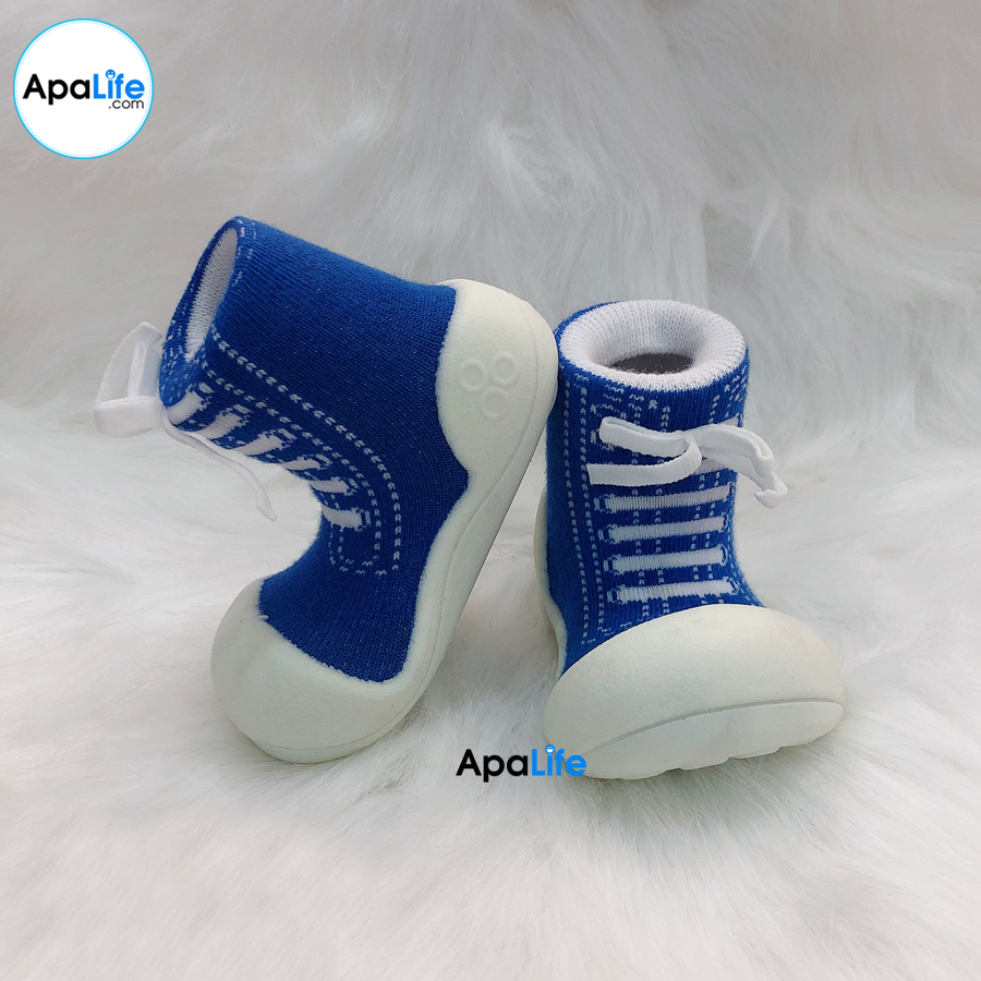 Attipas Sneaker - Blue/ AT044 - Giày tập đi cho bé trai /bé gái từ 3 - 24 tháng nhập Hàn Quốc: đế mềm, êm chân &amp; chống trượt