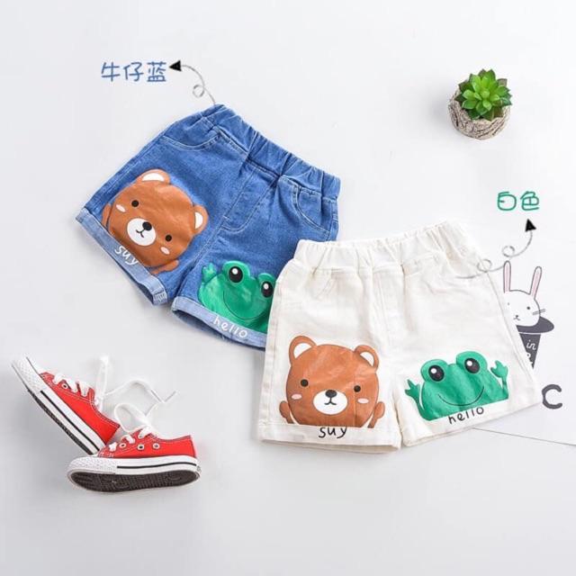 QUẦN SHORT JEAN HÌNH HOẠT HÌNH CHO BÉ