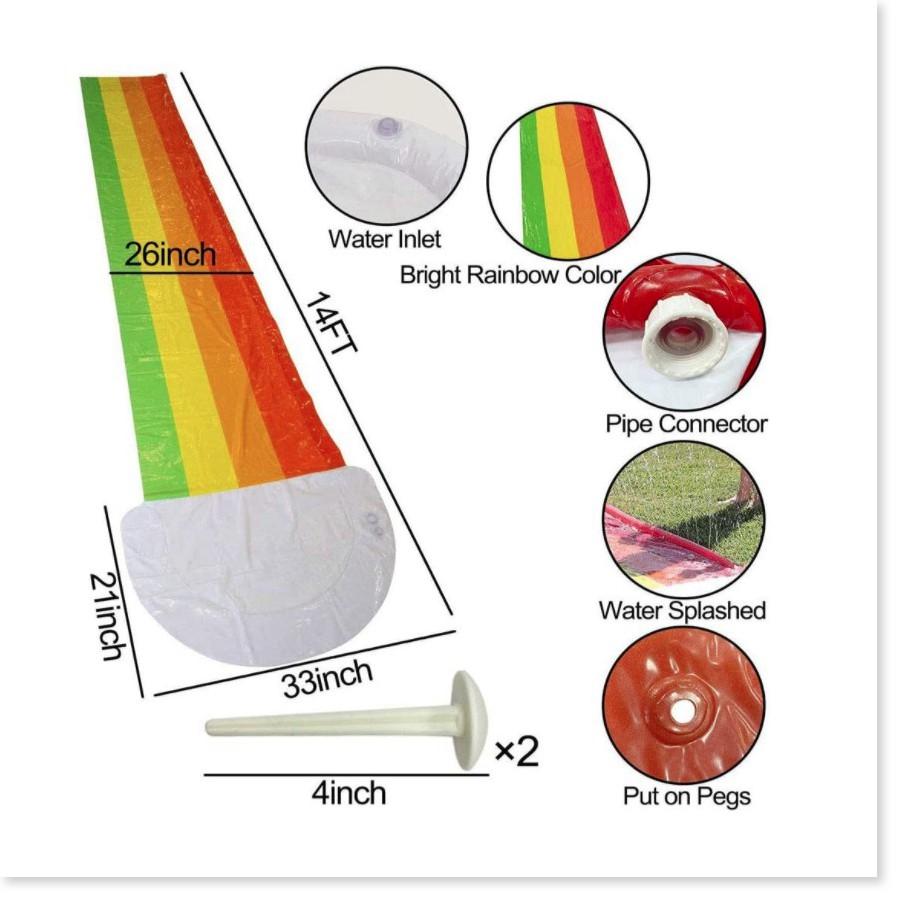 Cầu vòng trượt nước Rainbow Waterslide dài 4.8 mét