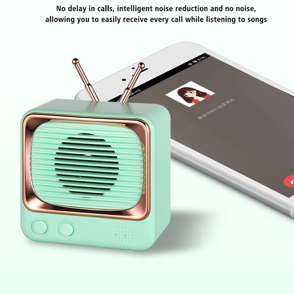 Bluetooth Retro Speaker Wireless  Speaker Rich Bass Stereo White