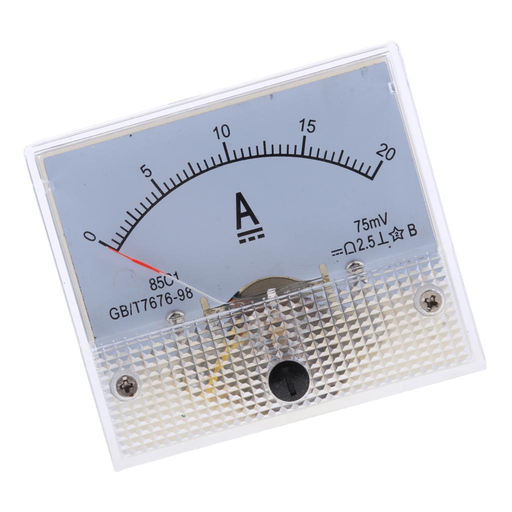 2pcs Analog Current Panel Ammeter DC 0-20A &amp; 0-30V Circuit Testing Tools