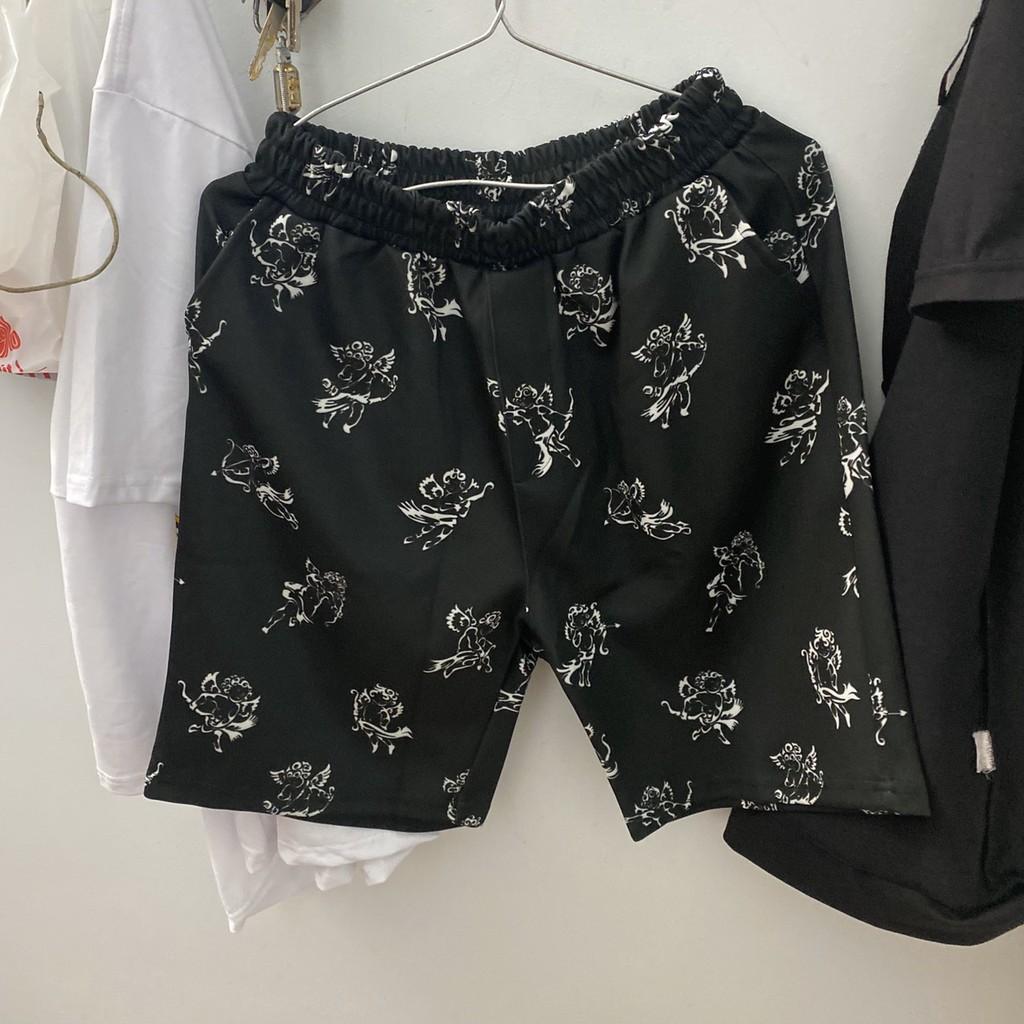 Quần short đùi BOBUI thề thao unisex họa tiết thiên thần baby chất thun siêu co giãn - ẢNH THẬT CUỐI FEEDBACK CỦA KHÁCH