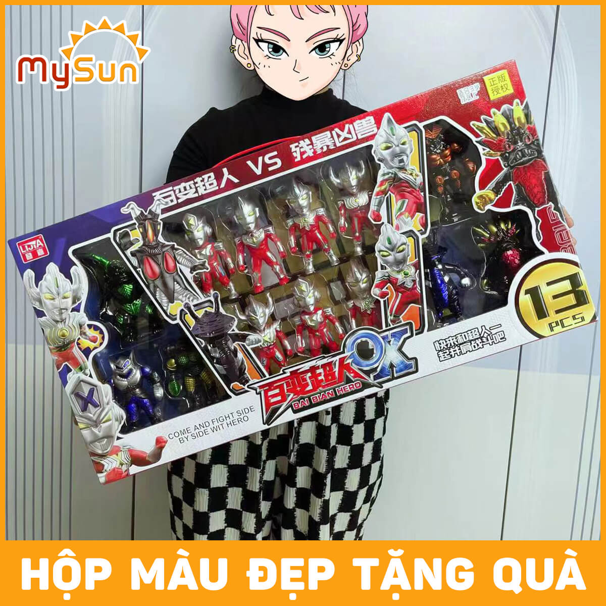 Mô hình Ultraman Tiga siêu nhân đồ chơi cho bé trai cỡ lớn MySun