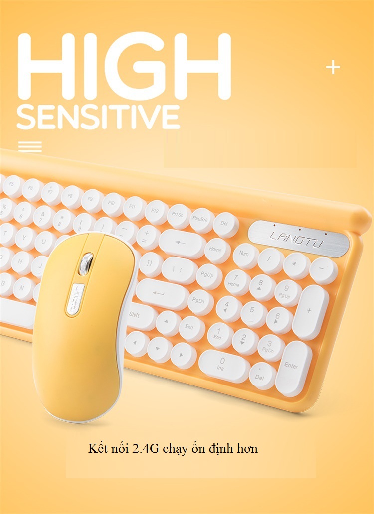 Bộ bàn phím và chuột không dây LT400 phiên bản sạc - Hàng Nhập Khẩu