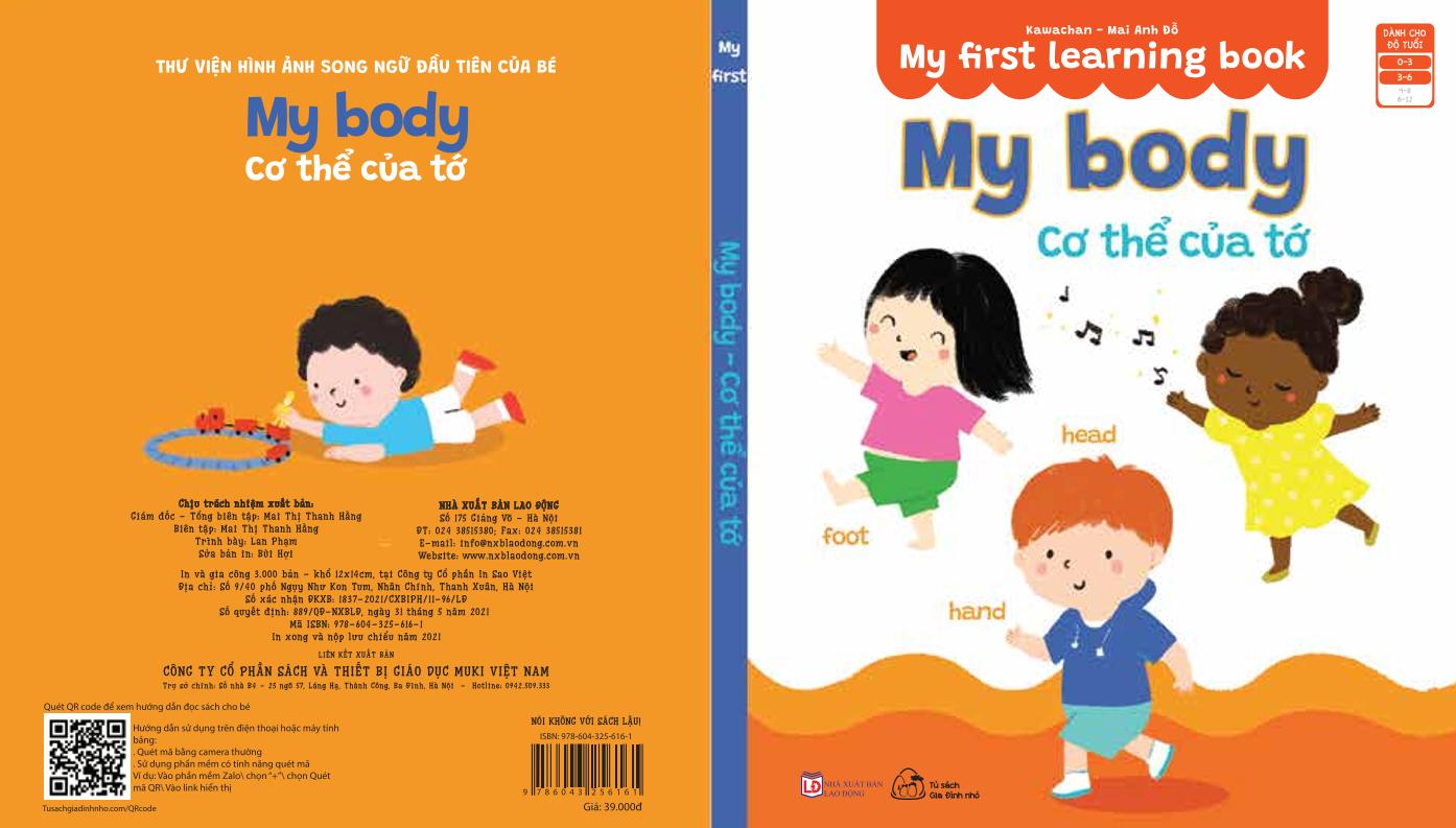 Bộ 8 cuốn - Sách bìa bồi song ngữ My First Learning Book