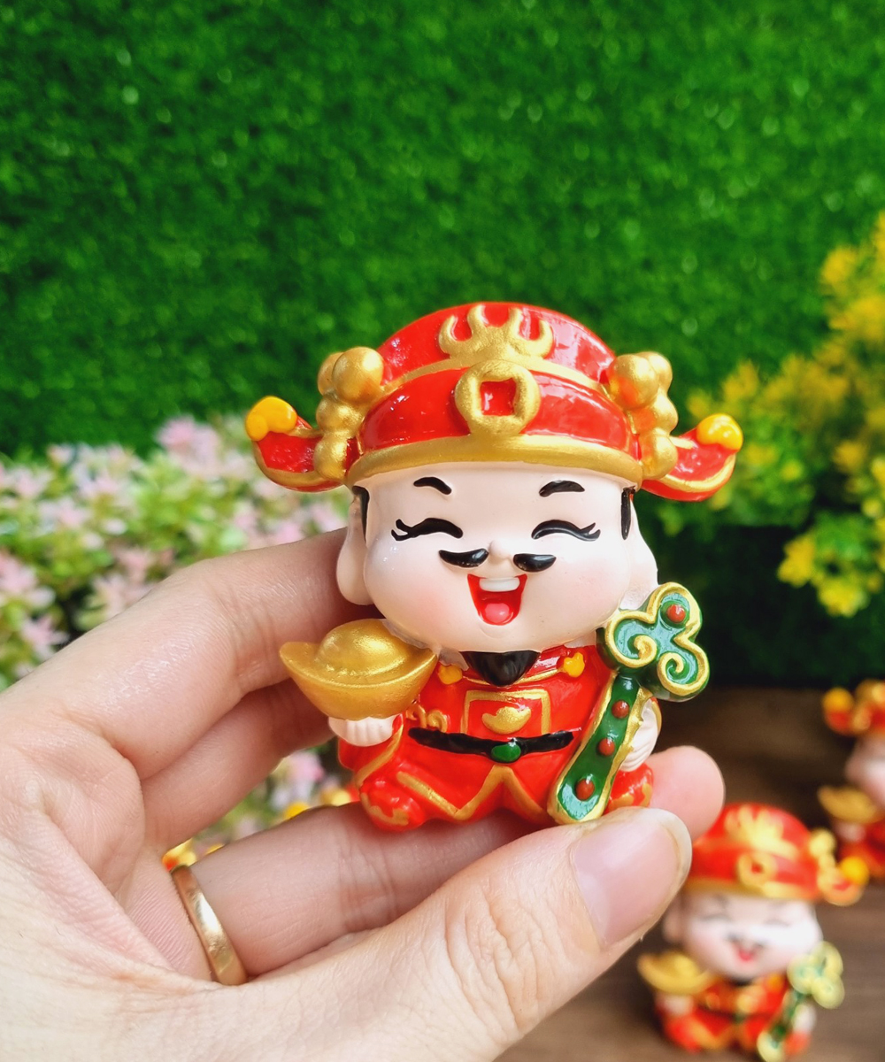 Tượng chibi Thần Tài Như Ý Cát Tường 6cm cao cấp