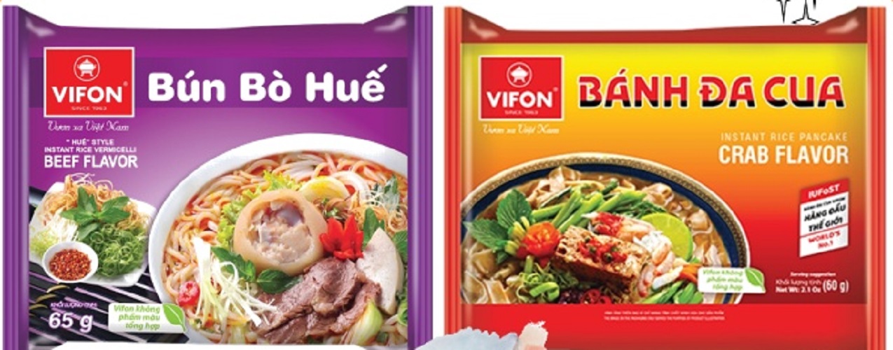 Thùng 30 gói trộn vị Bún bò huế - Bánh đa cua Vifon