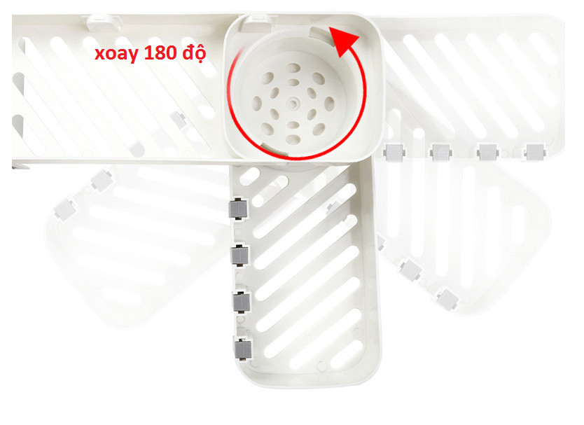 Kệ để đồ nhà tắm xoay 180 2 tầng sang trọng siêu chắc chắn, tiện dụng GD236-KNTXoay 