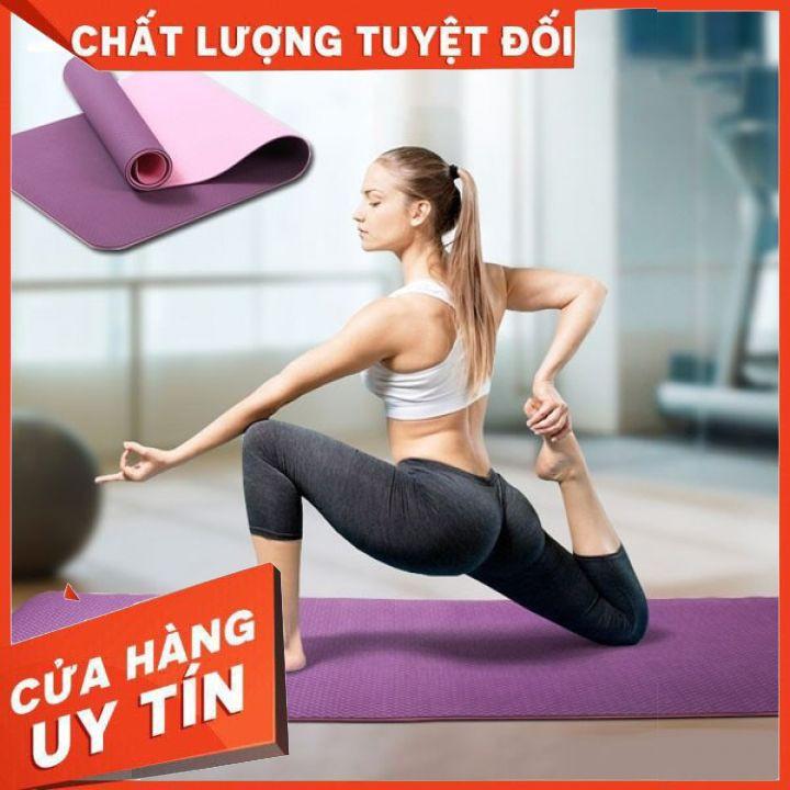 thảm tập yoga , thảm tập gym tại nhà , thảm tập yoga 2 lớp chống trượt định tuyến cao cấp