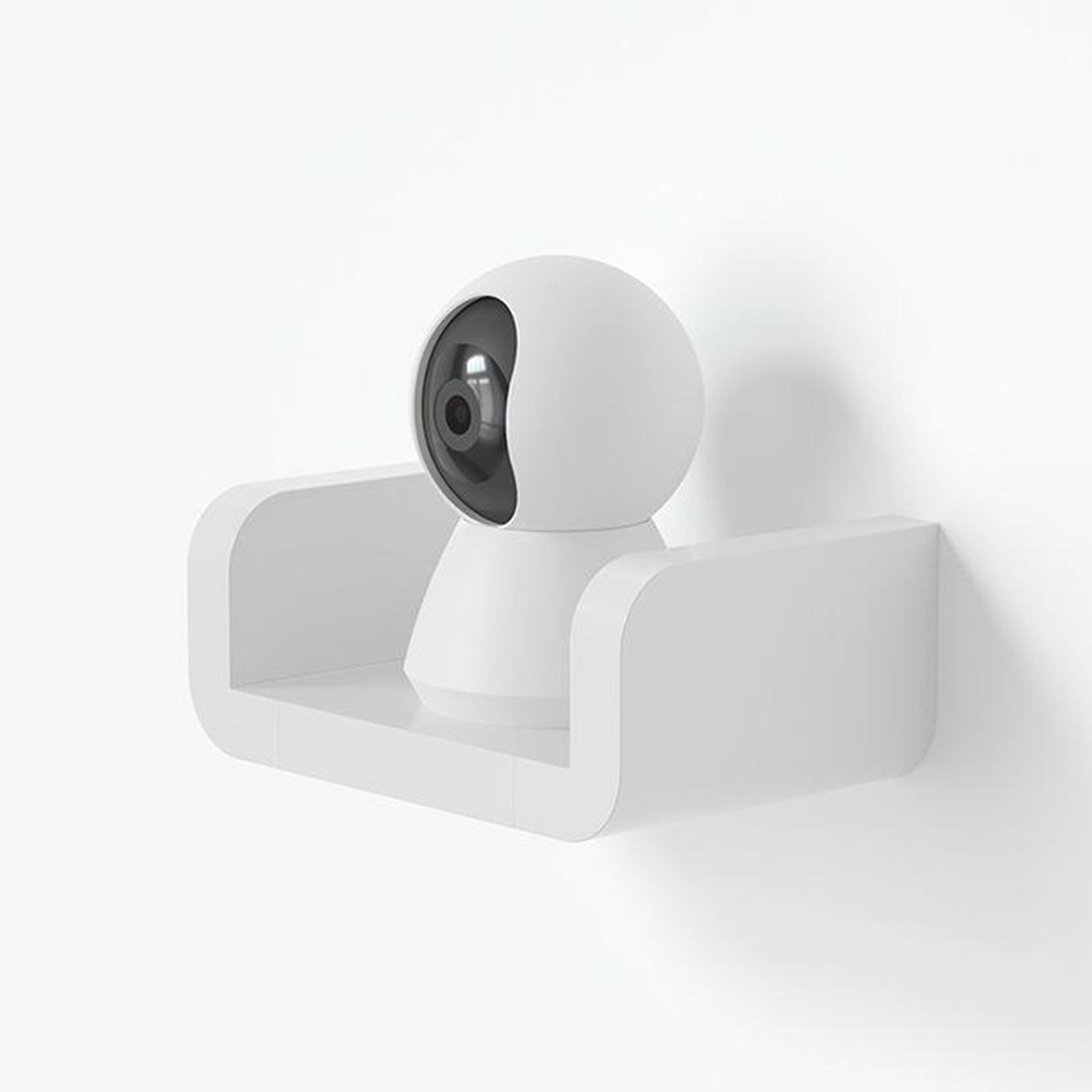 2xFloating Wall Shelves White U Shaped for Bathroom Display Organizer 17cm