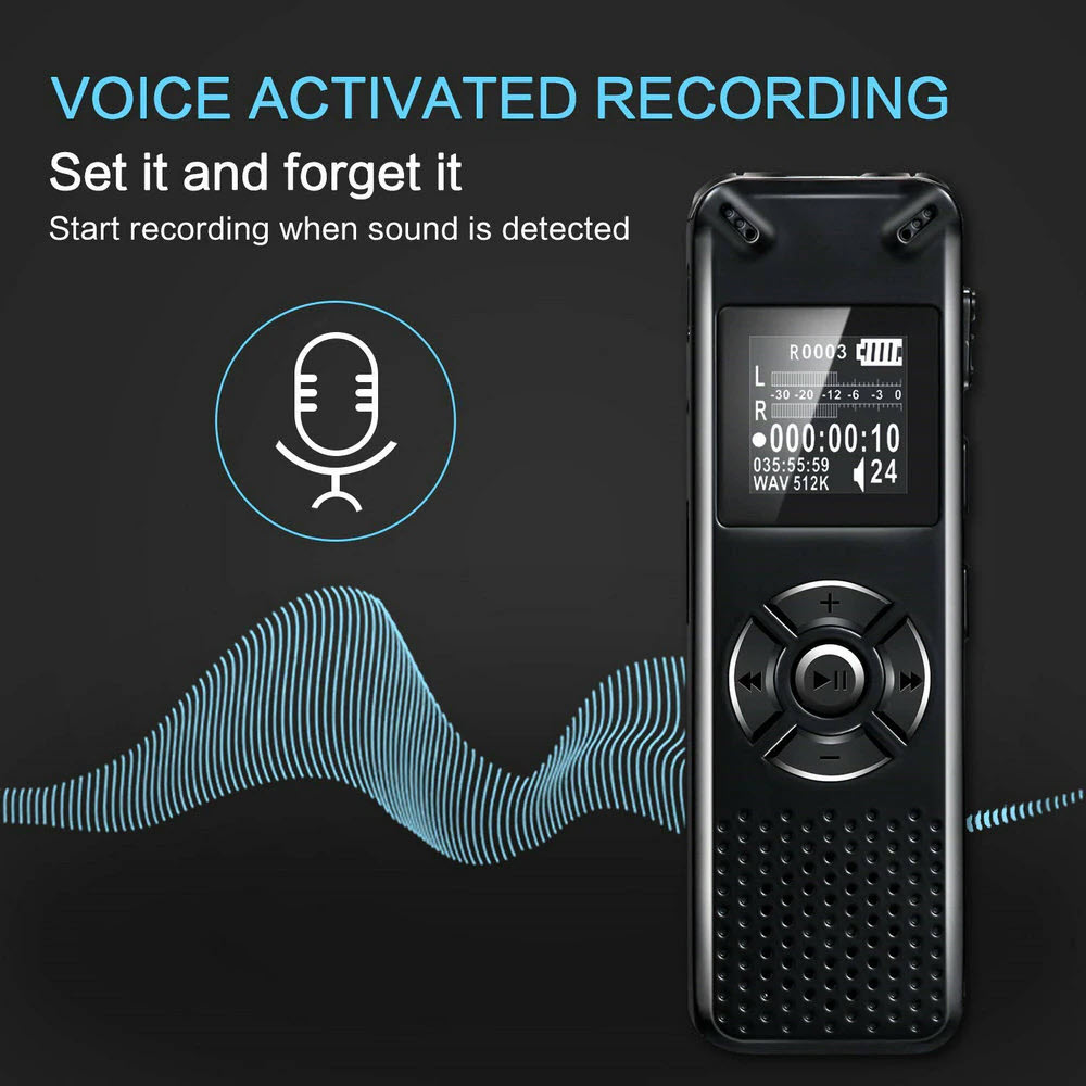 ROGTZ - Máy Ghi Âm Chuyên Nghiệp V91 Chip Xử Lý ATJ21275 Bộ nhớ 8Gb Loa ngoài Mic Thu Âm Kép Định dạng Nhiều chế độ ghi âm Ghi MP3/Wav Hỗ trợ Thẻ Nhớ Ngoài Màn hình LCD Pin 410mAh Thời gian Ghi 581 Giờ Mật Khẩu Bảo Vệ Hỗ trợ Đa Ngôn Ngữ - Hàng Chính Hãng