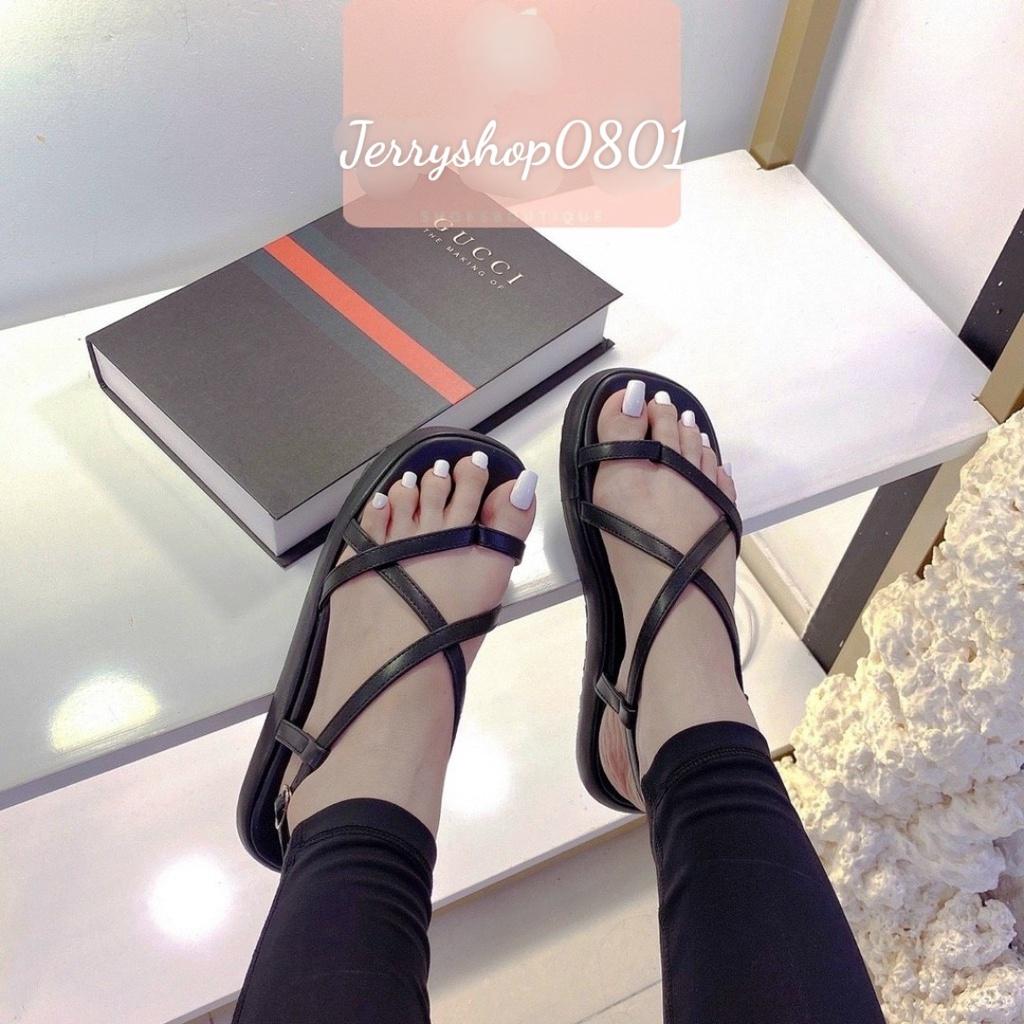 Sandal nữ cao 2p ĐẾ XUỒNG XỎ NGÓN 4 DÂY siêu xinh 2 màu