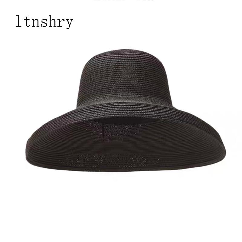 Năm 2019 Nữ Mùa Hè Nữ Nón Hepburn Phong Cách Vintage Thiết Kế Rộng Bên Mũ Rơm Màu Bãi Biển Ngày Lễ Đi Biển Xinh Xắn lớn Hat