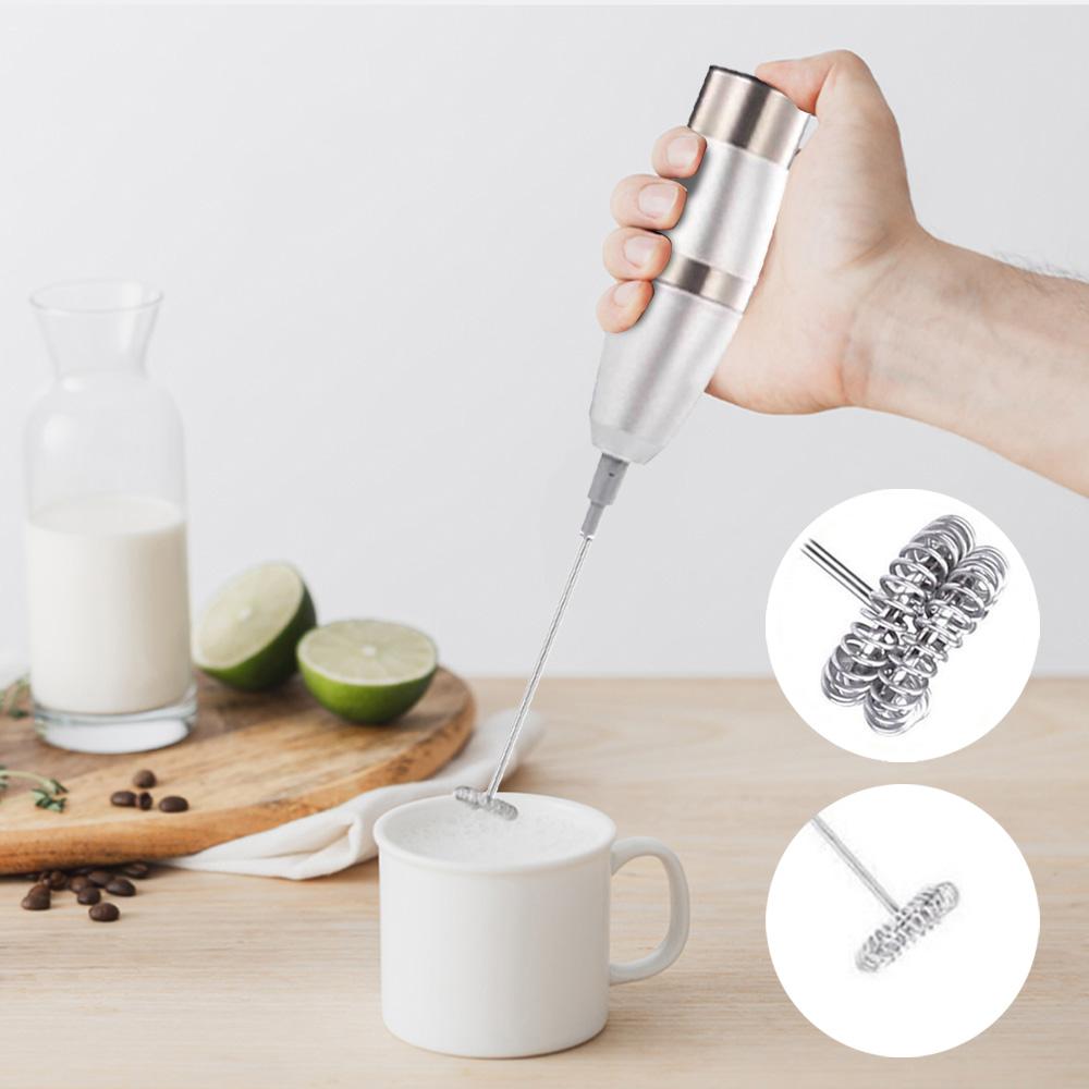 Điện Mini Bọt Sữa Cà Phê Uống Sữa Rửa Mặt Foamer Trứng Be Đánh Trộn Khuấy Cà Phê Eggbeater