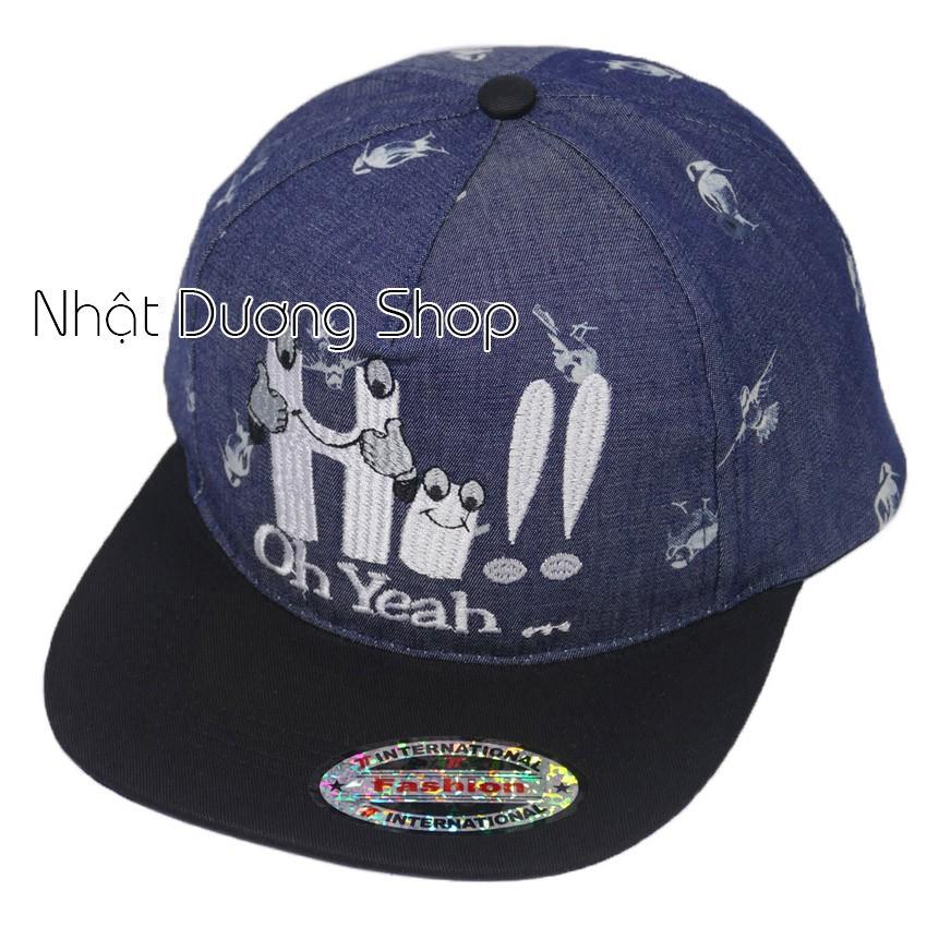 Nón kết hiphop dành cho trẻ em từ 3 -7 tuổi chất liểu vải Sam Sung cao cấp tạo cảm giác êm ái cho bé