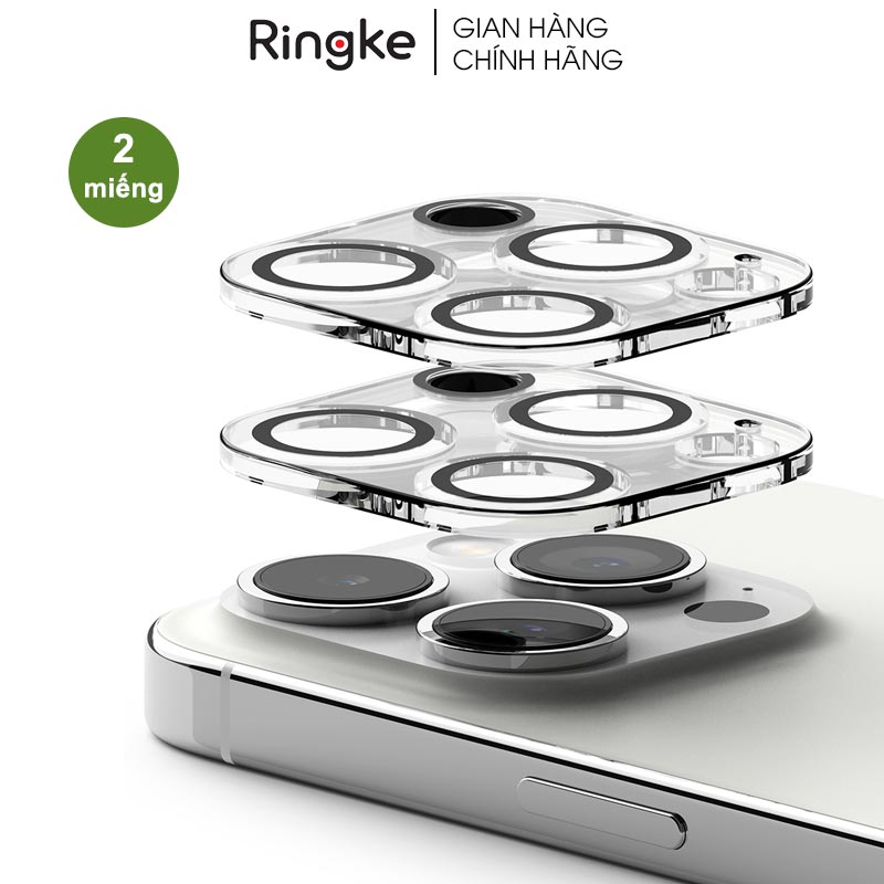 Dán cường lực full camera cho iPhone 15 Pro Max/15 Pro RINGKE Camera Full Cover Glass - Hàng Chính Hãng