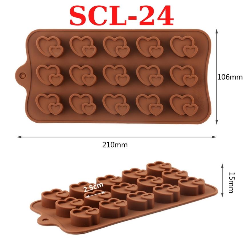 Khuôn Silicon Làm Bánh Socola Thạch Râu Câu 3D HÌNH TIM Chịu Nhiệt Độ Cao