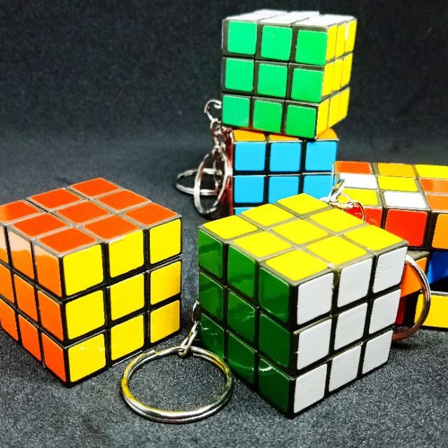 Móc Khóa Rubik 3x3 Keychain 3cm (Xoay Hơi Cứng)