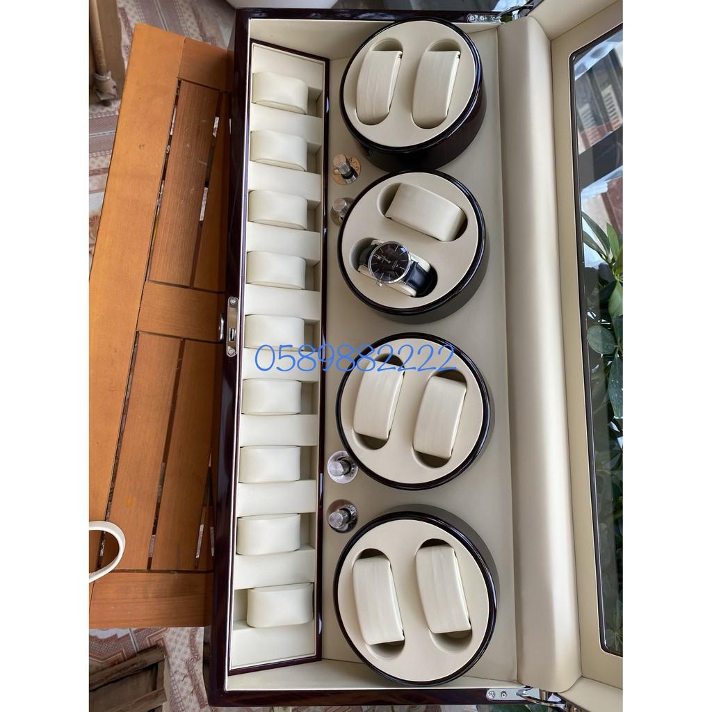 8 xoay+9 Trưng bày- Hộp xoay đồng hồ cơ -Winder Watch