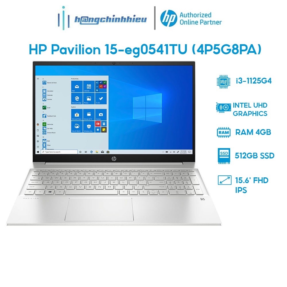 Laptop HP Pavilion 15-eg0541TU 4P5G8PA |i3-1125G4 | 4GB | 512GB | 15.6' FHD | Win 11 Hàng chính hãng