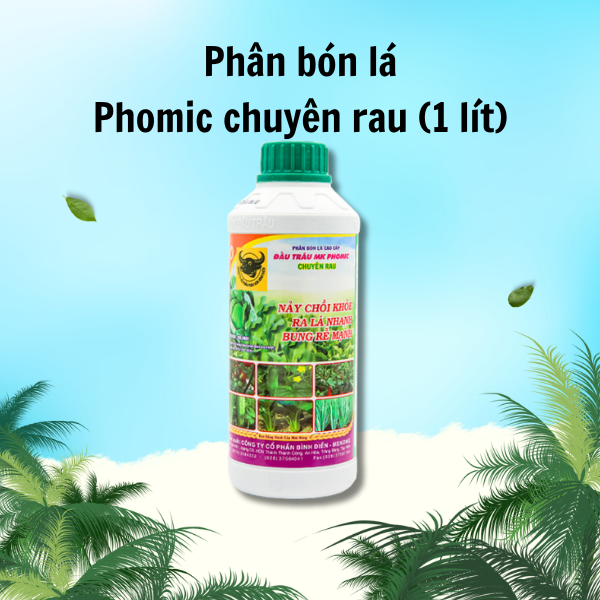 Phân bón lá Đầu Trâu Phomic chuyên rau - chai 1 lít