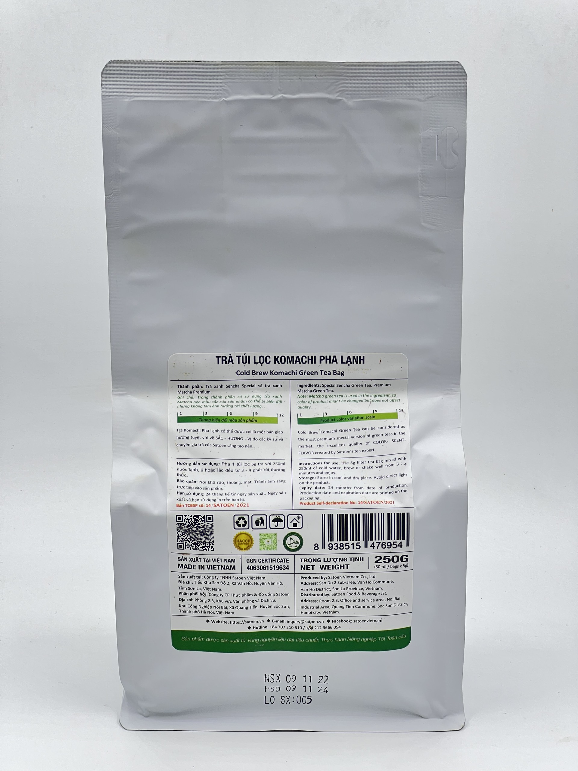 Trà túi lọc Komachi Pha Lạnh 250g