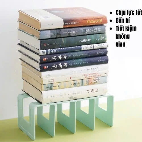 Giá Đựng Sách Để Bàn - Kệ Chia 4 Ngăn Văn Phòng Học Sinh Sinh Viên - Chặn Sách Nhiều Ngăn Giúp Sắp Xếp Tài Liệu