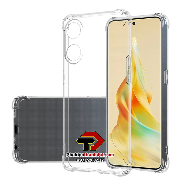 Ốp lưng cho OPPO Reno8 T 5G trong suốt chống sốc bảo vệ camera sau