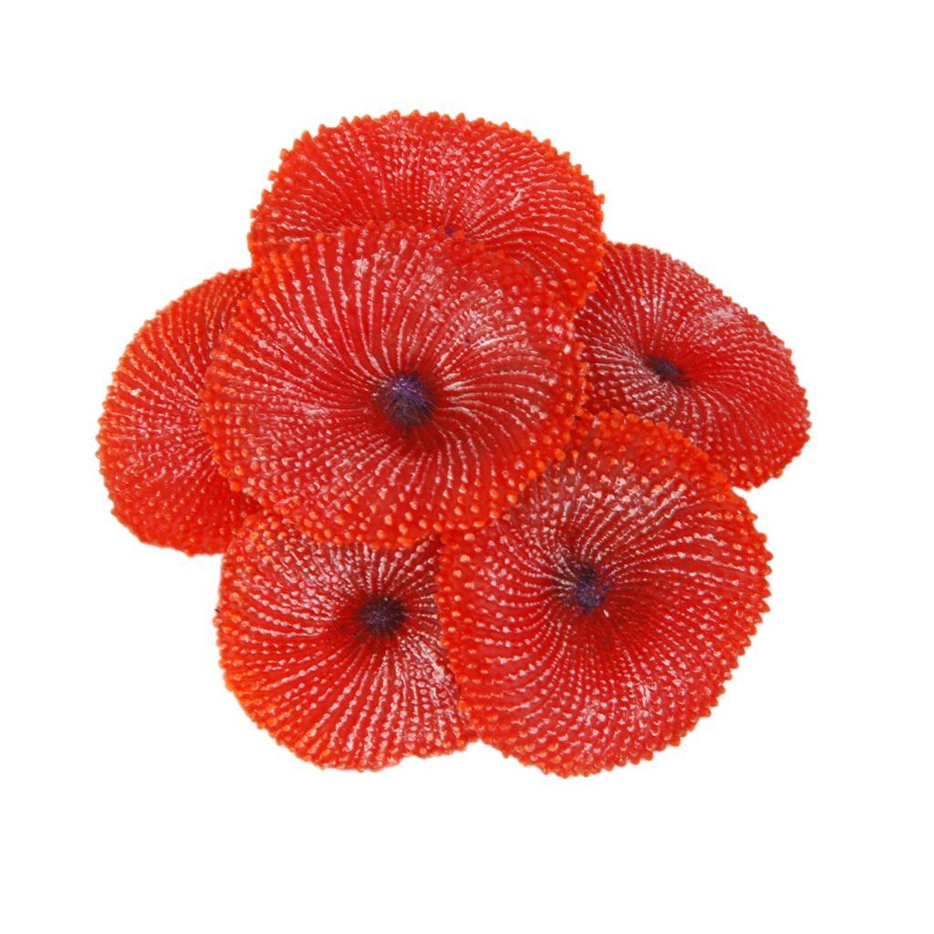 2 pcs Plastic Aquarium Decor Tank Decoration Ornament Coral Green,Red
