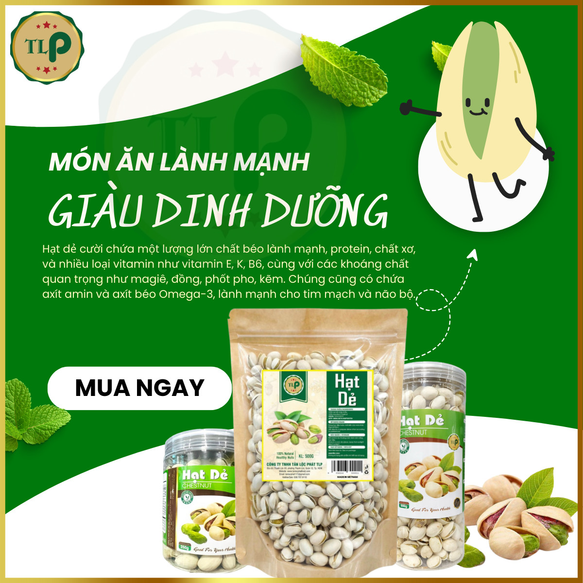 HẠT DẺ CƯỜI TÂN LỘC PHÁT - BỊCH 500G