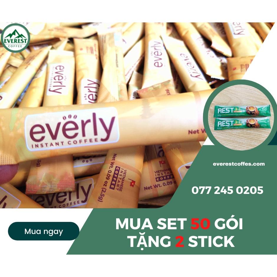 &lt;Set 50 gói&gt; Cà Phê Đen Sấy Lạnh Nguyên Chất của Everest .Công Nghệ SX Hiện Đại Chất Lượng Quốc Tế. Hàng Việt Nam XK