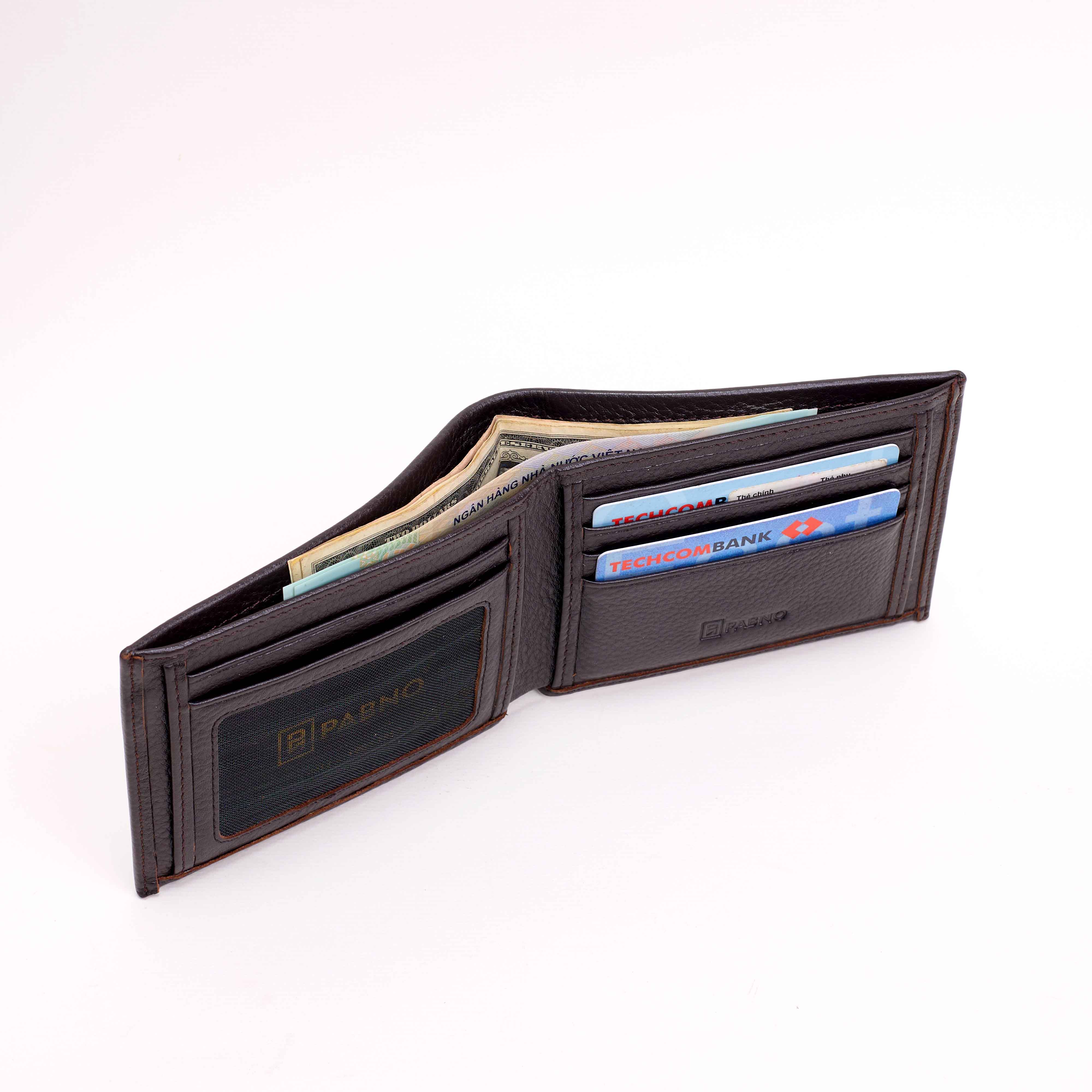 Ví Da Nam PABNO VF51-Ví Ngang – Kèm Hộp + Túi Giấy Sang Trọng