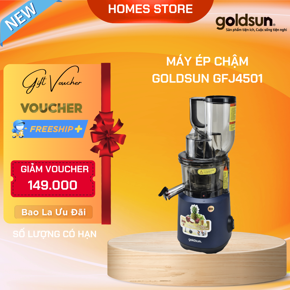 Máy Ép Chậm GOLDSUN GFJ4501, Dung Tích 700Ml, Công Suất 240W - Hàng Chính Hãng