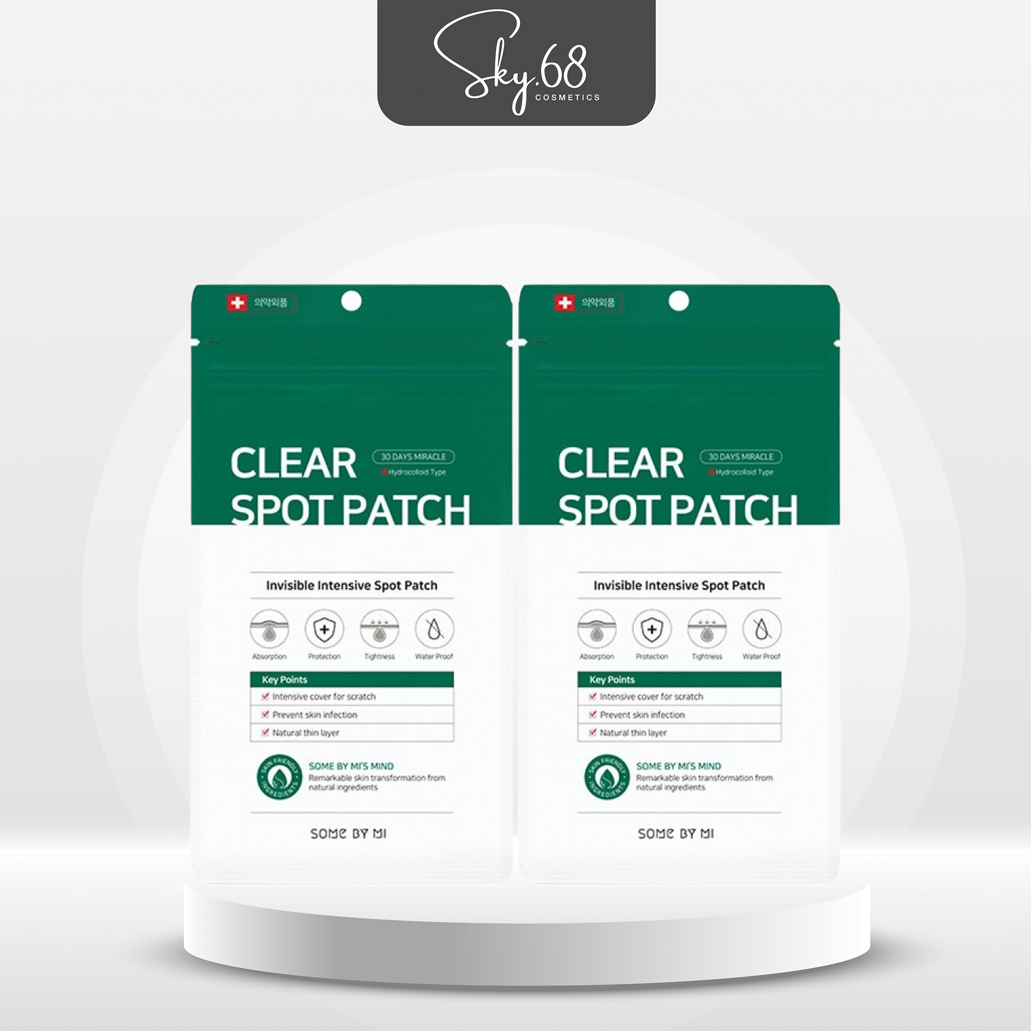 Combo 2 Miếng Dán Hỗ Trợ Giảm Mụn Some By Mi Clea.r Spot Patch x 2