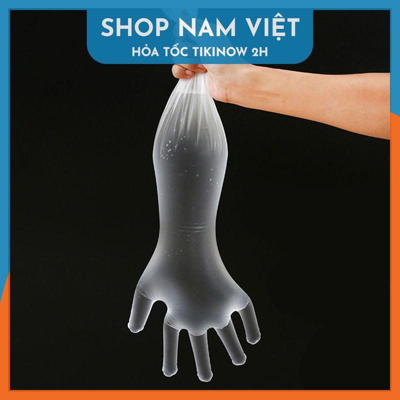 Lô 10 Găng Tay Nhà Bếp Nhựa PE/CPE Dài 60cm Có Thun