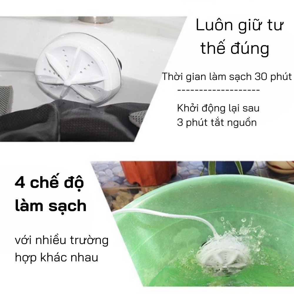 Máy giặt mini tự động kết hợp làm máy rửa bát đĩa nhỏ gọn dễ dàng mang đi du lịch và công tác, đồ gia dụng thông minh