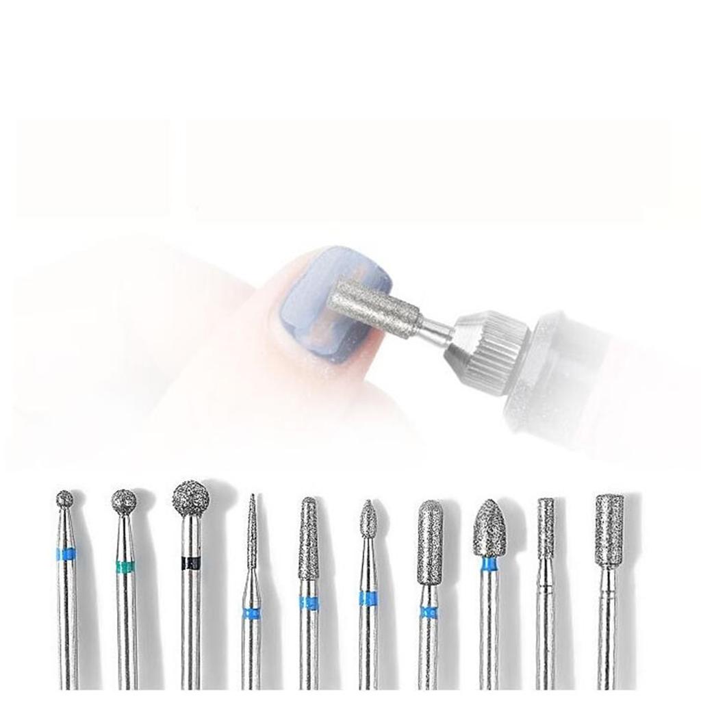 10 Pieces Tungsten Steel Nail Drill Bits for Nail File Manicure Pedicure 01