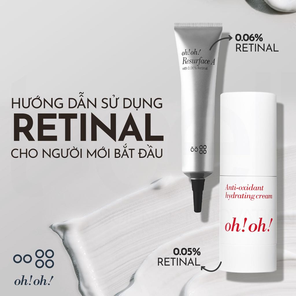 Tinh Chất Trẻ Hóa, Làm Sáng Da oh!oh! Resurface A (with 0.06% Retinal) (20ml)