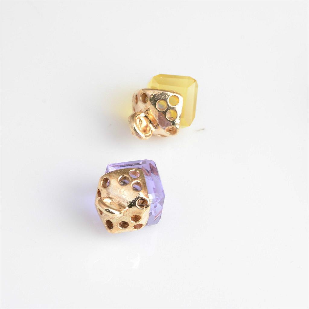 20 Pieces Multicolor Acrylic Cube Charms Pendants for DIY Jewelry Making Crafts
