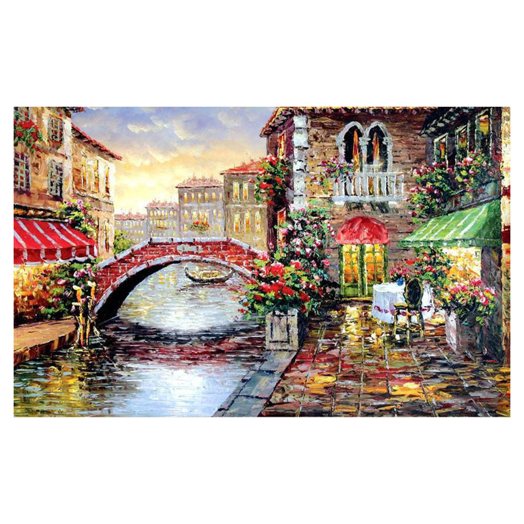 Bộ Tranh Ghép Xếp Hình 1000 Pcs Jigsaw Puzzle Tranh Ghép Thành Phố Nước Hoàng Hôn Bản Đẹp Cao Cấp